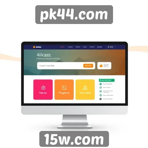 Interface do usuário do site pk44.com em destaque
